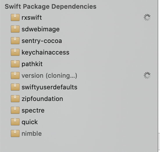 Image that shows how dependencies are defined as packages in Angle
